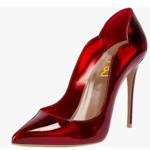 FSJ Burgundy Pointed Toe High Heels Sexy Stiletto Pumps Office Lady Casual Shoes